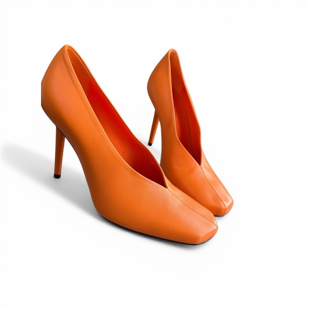 Women's Orange High Heel Pumps